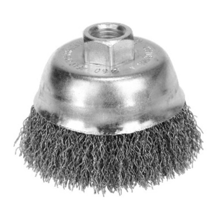 Perie sarma cupa Lessmann Ø60mm, sarma fina de otel