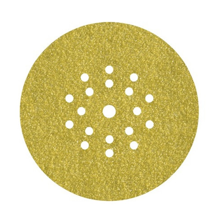 Discuri abrazive pentru slefuit pereti Wolfcraft Ø225 mm, granulatie 80, pentru glet/gipscarton/var lavabil, pachet 5 bucati