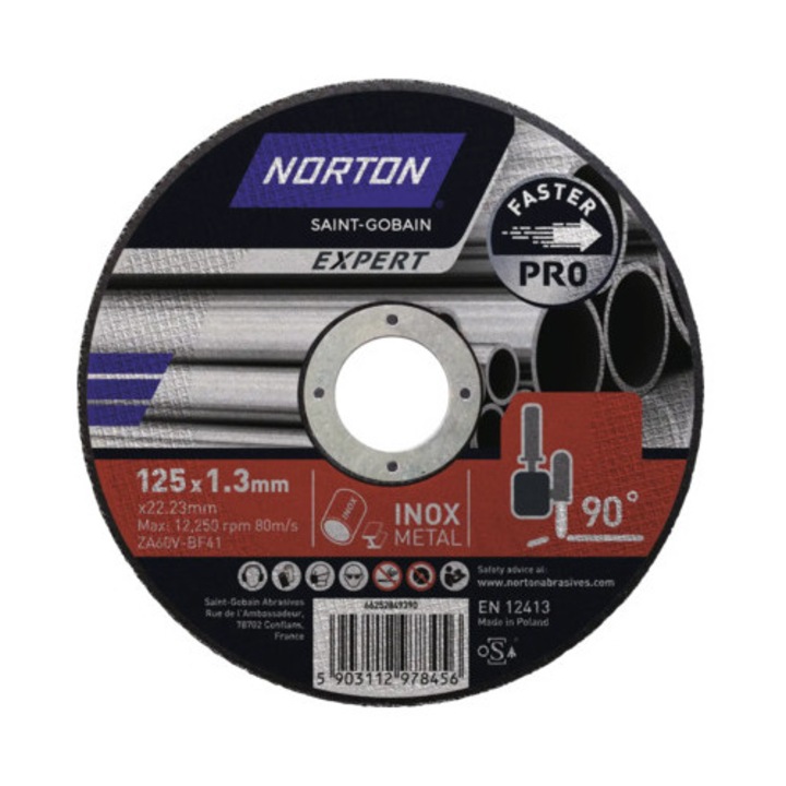 Disc debitare metal Norton Expert Pro Ø125x22, 23mm