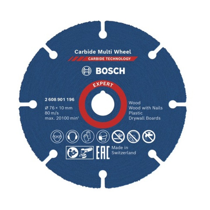 Disc debitare carbid Bosch Carbide Multiwheel Ø76x10 mm