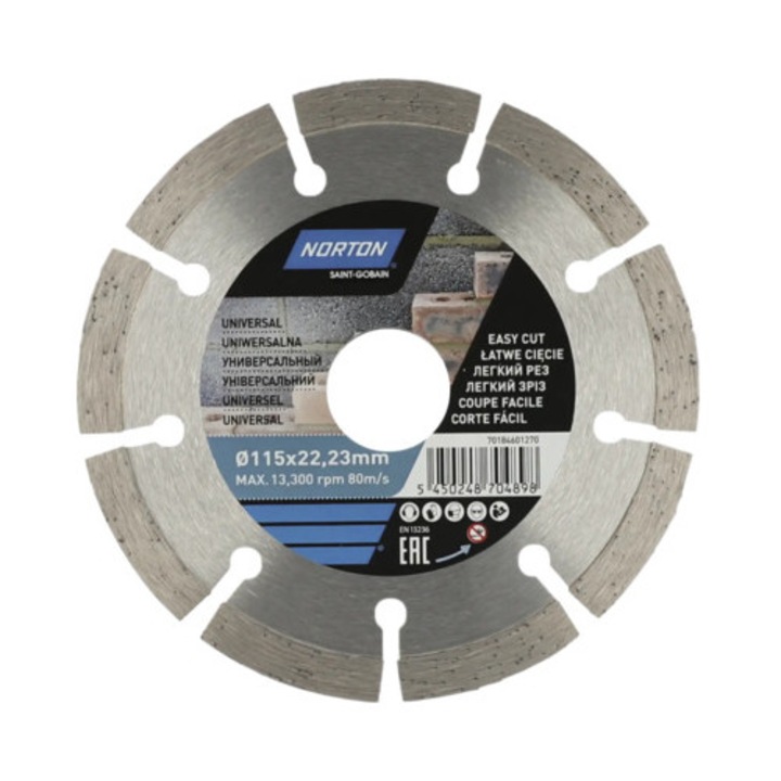 Disc diamantat Norton Universal TurboØ115x22, 23mm