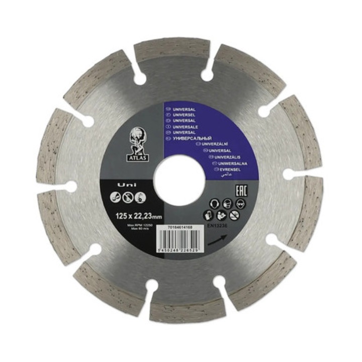 Disc diamantat Norton Atlas Universal Ø125x22, 23mm
