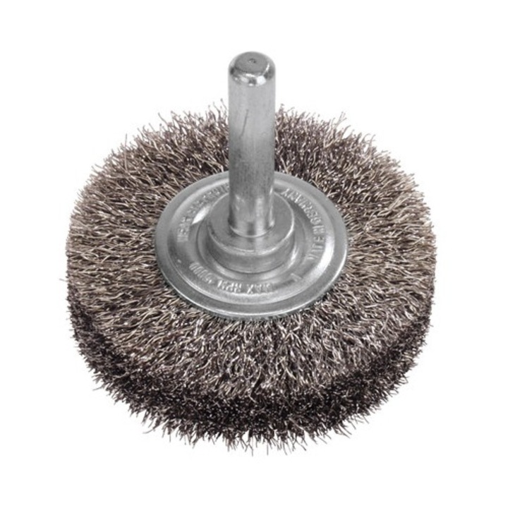 Perie sarma rotunda Lessmann Ø50mm, sarma fina de otel