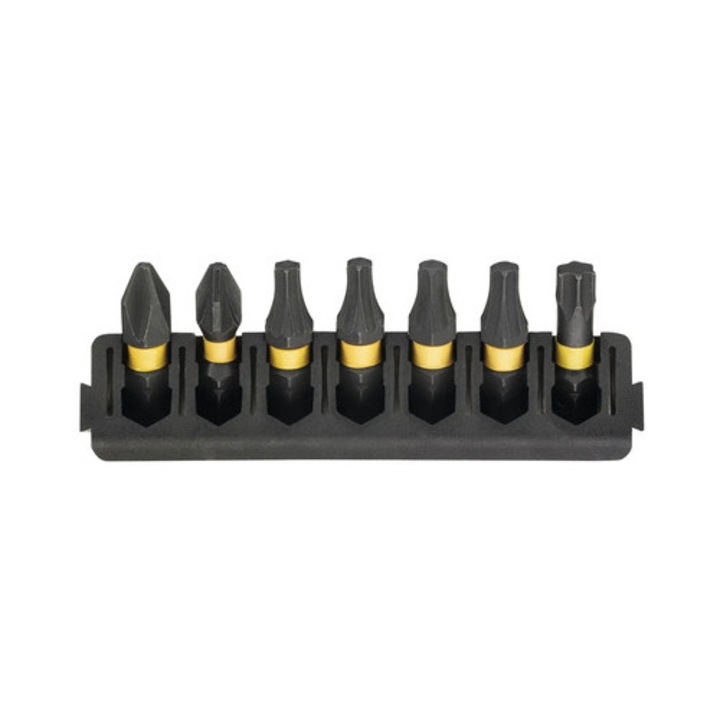 Set biti de impact DeWALT DT70810-QZ PH/PZ/TX, 7 piese