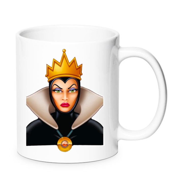 Cana ceramica Evil Queen 330ml, design No8, calitate premium, lavabila la masina de spalat, pentru fani Disney Villains