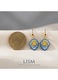 Cercei Picatura cu Floare, Design Artistic, Argint 925 si Placare Aur 18K