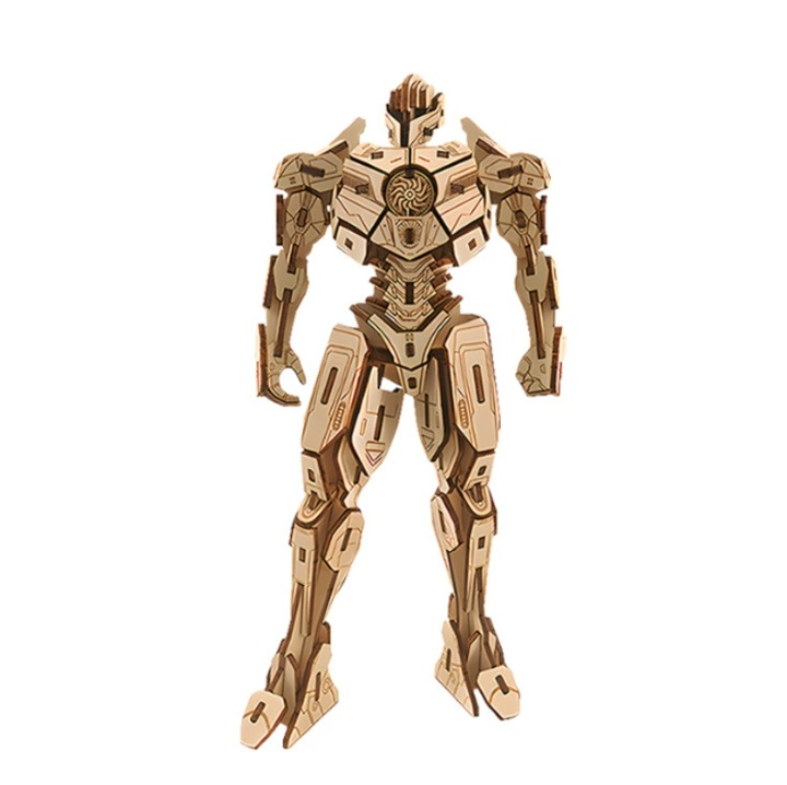 Пъзел 3D дървен, модел робот, триизмерно сглобяване, 145 части „Направи си сам“