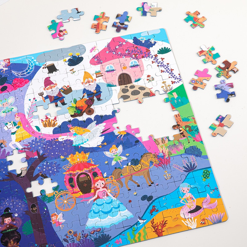 Puzzle copii 210 piese, Joc educativ 3 4 5 ani, Puzzle carton rezistent ...