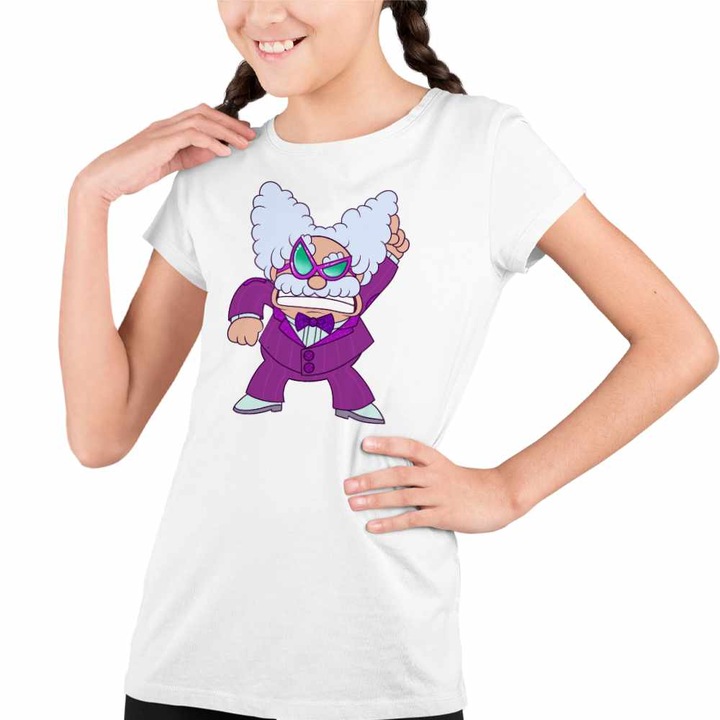 Tricou Copii Fete Captain Underpants Professor Poopypants Profesorul Partescu Capitanul Chilot, Fehér