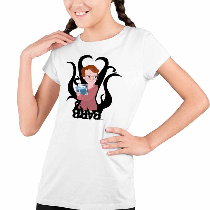 Tricou Copii Fete Stranger Things Barb Matematica Hell, Fehér