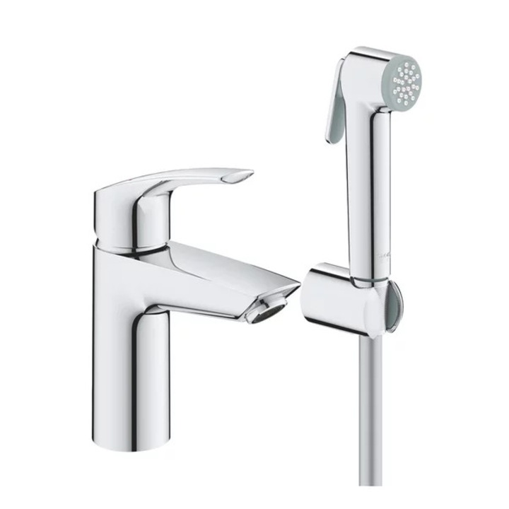 Смесител за мивка Grohe Eurosmart New S хром с хигиенен душ