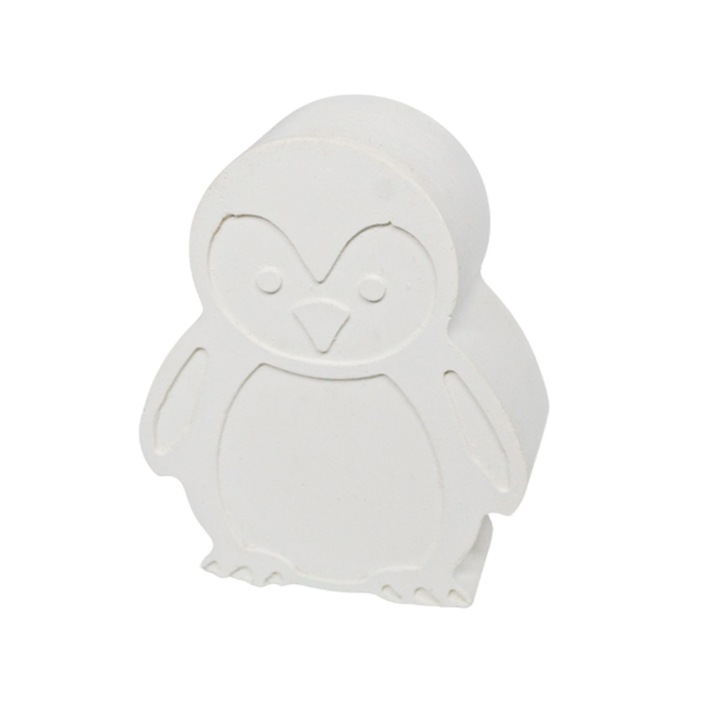 Set de creatie cu Figurina ipsos de pictat - Pinguin Mic- 7 cm inaltime
