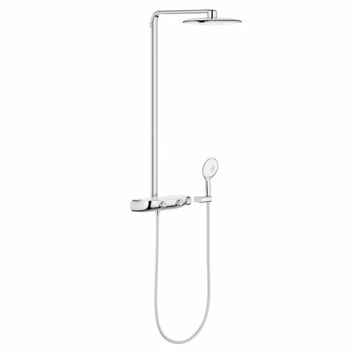 Душ система с термостатен смесител хром - бял Grohe RainShower System SmartControl 360 Mono
