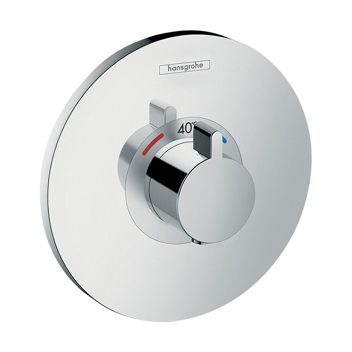 Hansgrohe termosztátos csaptelep, Ecostat E, kerek látható rész, 1 funkciós, króm