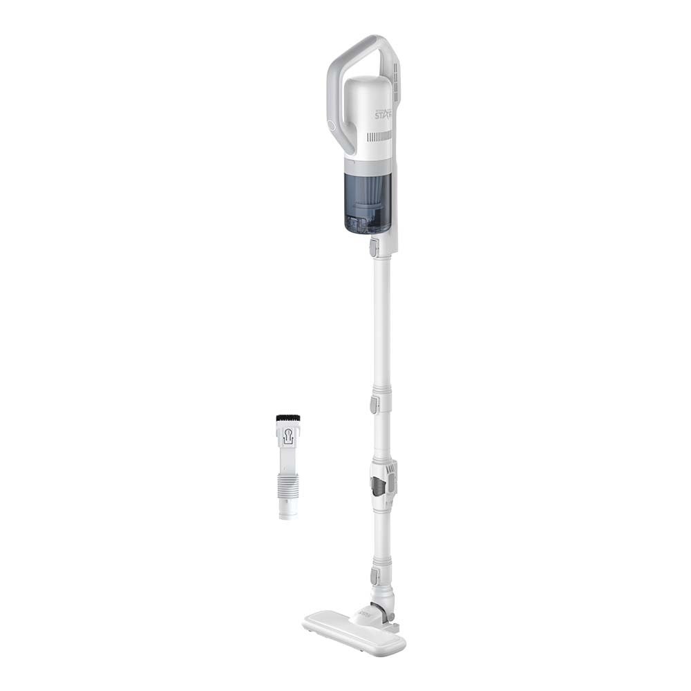 Aspirator 2 in 1, Vertical si Pliabil, 450 W, Aspiratie 15 kPa, Rezervor 0, 5 L, Cablu 5 m, dotat cu 2 capete de perie, multifunctional, usor si usor de utilizat, Alb