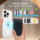 Портфейл за карти, JESWO, Ултратънък, Алуминий, RFID/NFC защита, Изскачащ държач за карти, Черен