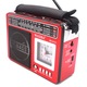 Преносимо радио Elworld XB-531C с часовник, фенерче, MP3 плейър USB, радио FM/AM/SW, вграден високоговорител, презареждаема батерия