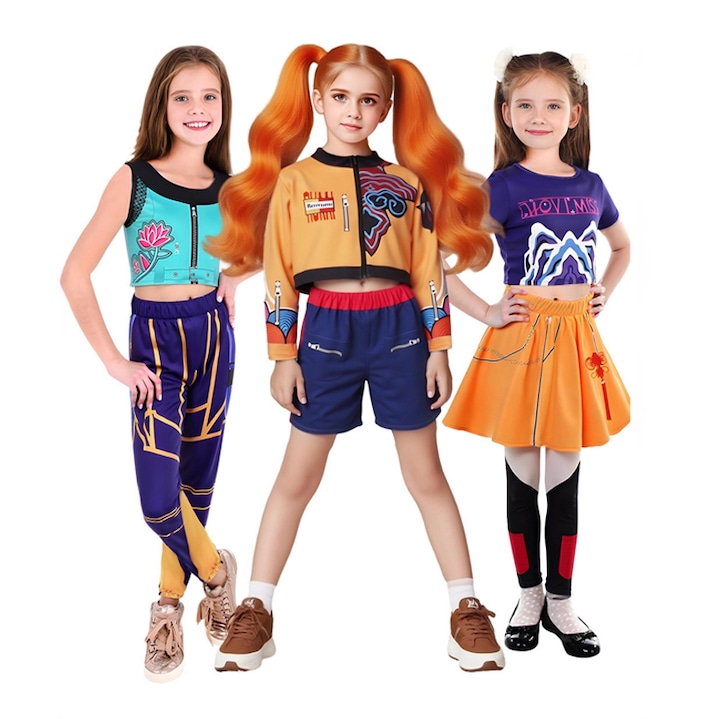 Costum de cosplay Rumi K-pop pentru copii, set de trei piese, 130cm, multicolor