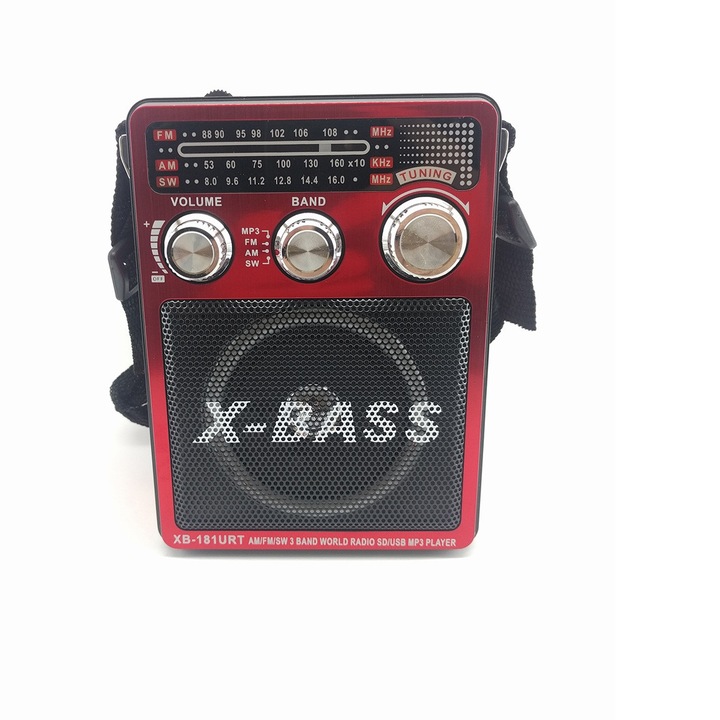 Преносимо радио Elworld XB-181BT многофункционален фенер многолентово черно 14.2x9.5x18.5см