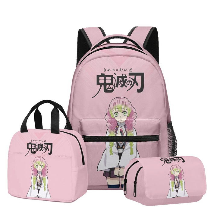 3D Anime Blade diák hátizsák, három részes szett (hátizsák + ebédtáska + tolltartó), 30x15x43 cm