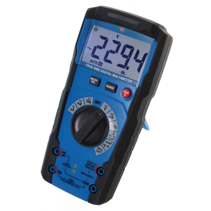 Multimetru digital NCV e-SWC Supreme®, display LCD, lanterna LED, oprire automata