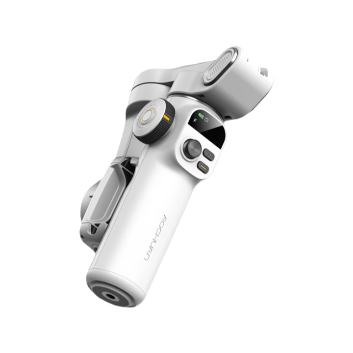Stabilizator de imagine, AOCHUAN SmartX2, stabilizare pe trei axe, control gestual, alb