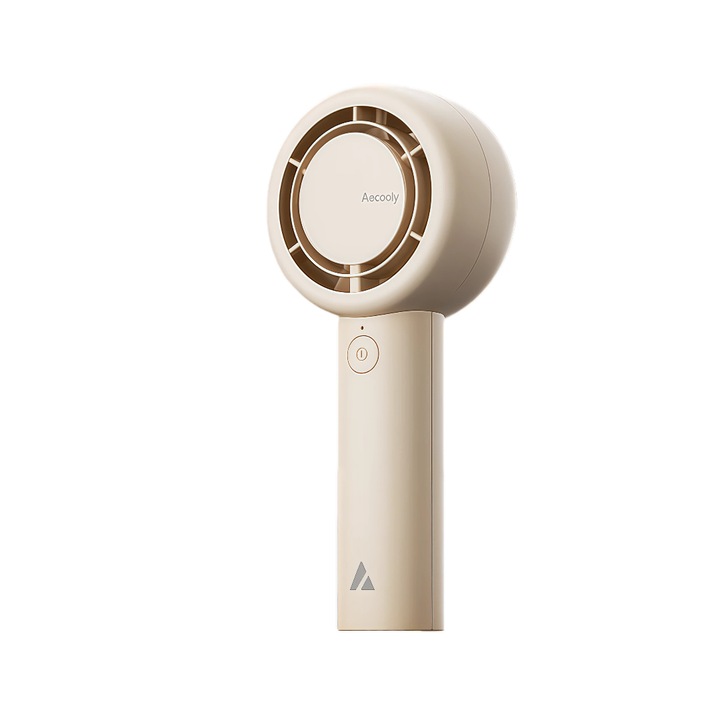 Aecooly Dual-Ring Clear Air hordozható ventilátor, 3000mAh akkumulátor, bézs