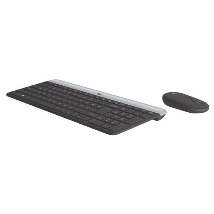 Logitech MK470 Vezeték nélküli Billentyűzet és Egér Combo, Graphit, Szabvány