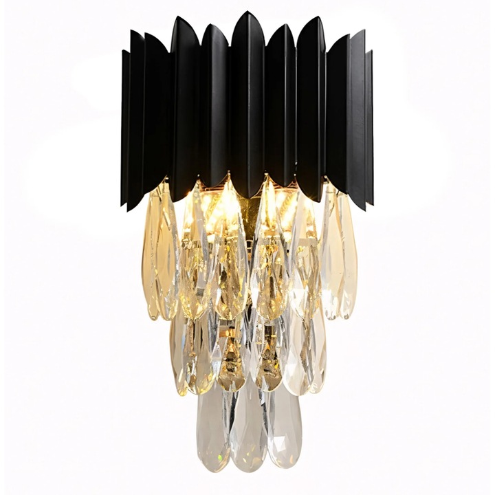 Toolight lampa de perete APP1658-1W, Metal, Negru, 36x21x14cm