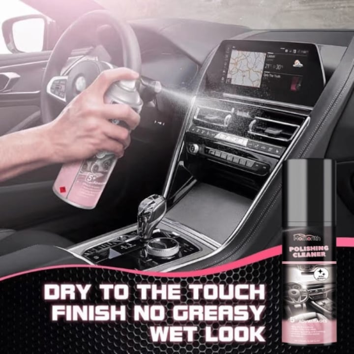 Полиращ препарат за кола, осигурява гладка и блестяща повърхност на кожени, пластмасови и гумени повърхности, лесен за употреба, безопасна формула, компактна бутилка от 100 ml - CARPROTE JOIRIDE®