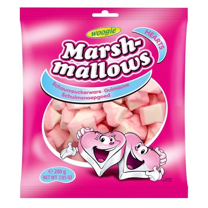 Bezele Woogie Marshmallows Hearts, 200g