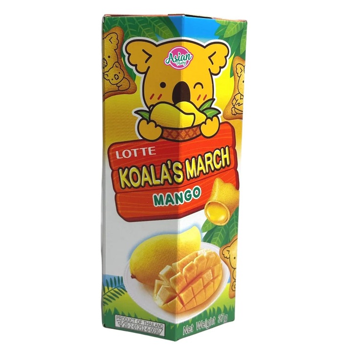 Biscuiți Lotte Koala's March, mango, 37g