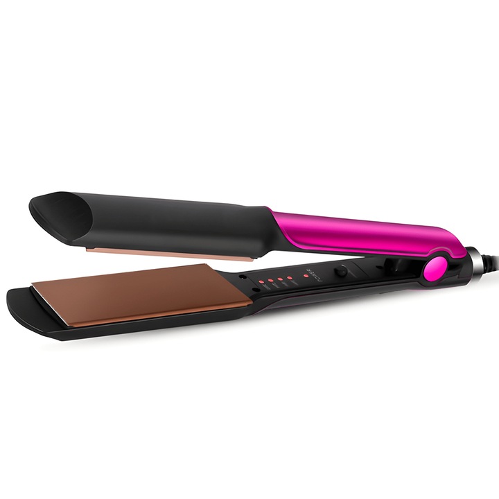 Placă de îndreptat părul Teno, ceramica, roz, 110-220V