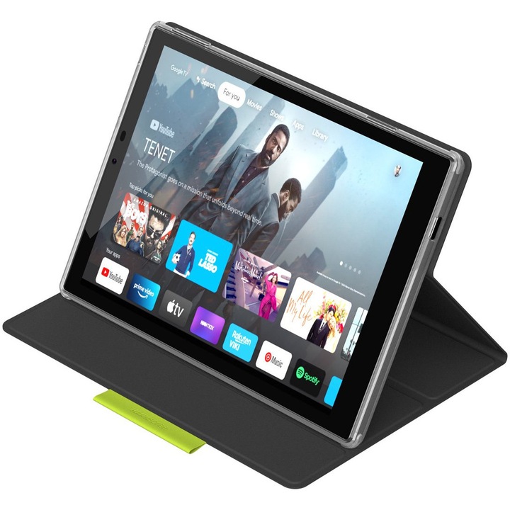 Таблет HANNspree Lumo 7.8 Reader, 4GB, 64GB, Black и калъф HANNspree Smart Folio с процесор 2x Cortex-A76 (2.2 GHz) + 6x Cortex-A55 (2.00 GHz), 4 GB, 64 GB, Android 14, Черен