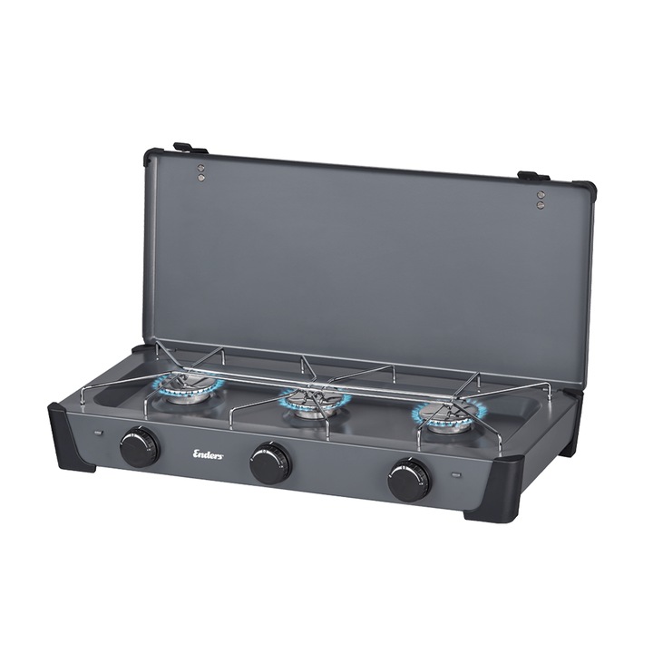 Aragaz triplu cu gaz cu protecție Enders Bondy 3Z, protecție la aprindere, 6,9 kW