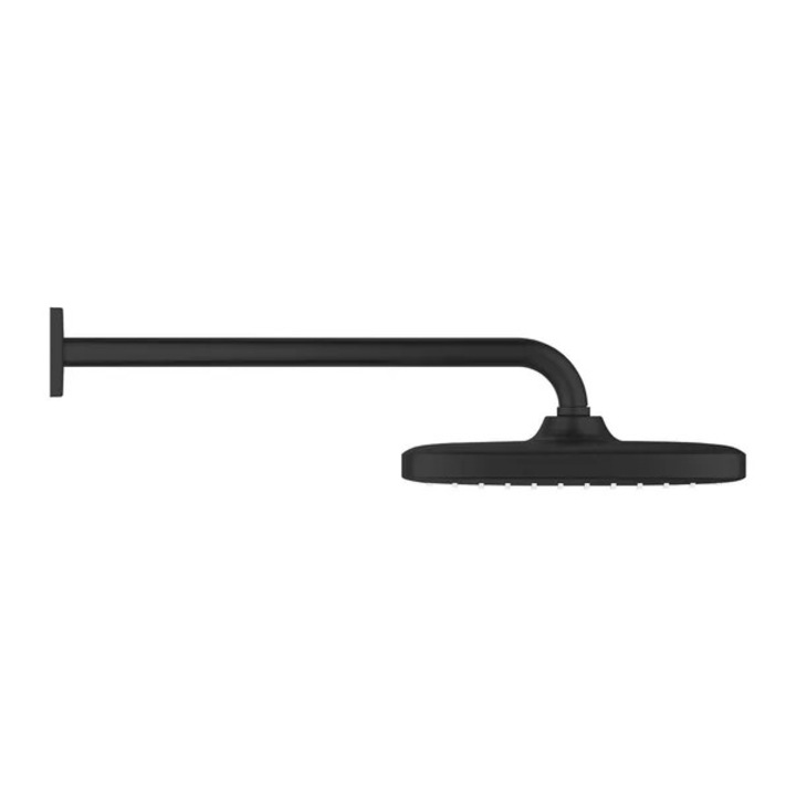 Матова черна душ глава и рамо Grohe Tempesta 250 Cube квадратни