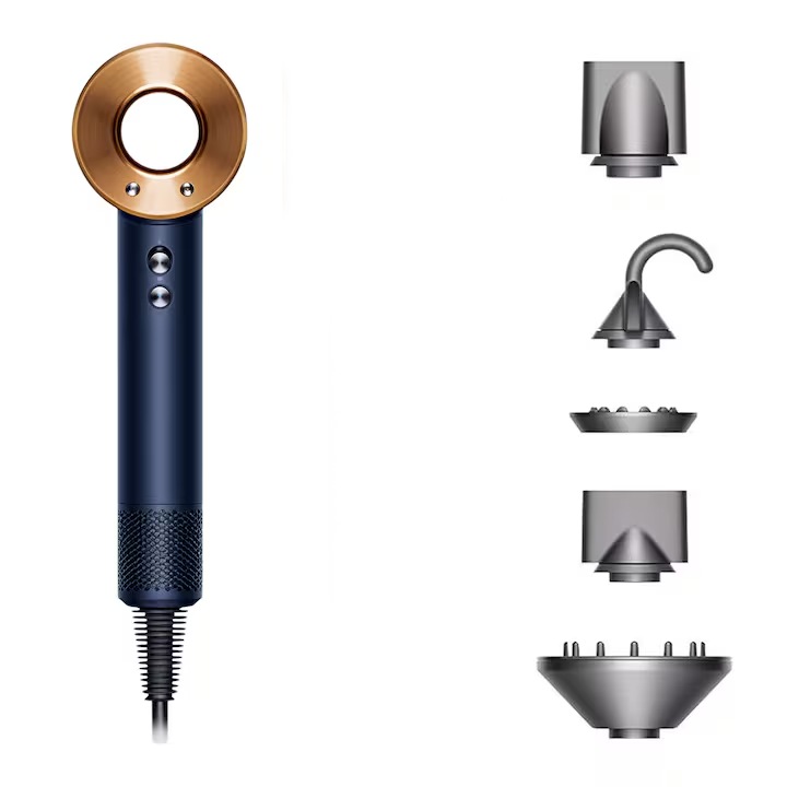 Сешоар Dyson Supersonic HD08, 1600 W Мощност, 4 Температурни Настройки, 3 Степени На Скорост, Интелектуална Контрол На Температурата, 5 Магнитни Аксесоари