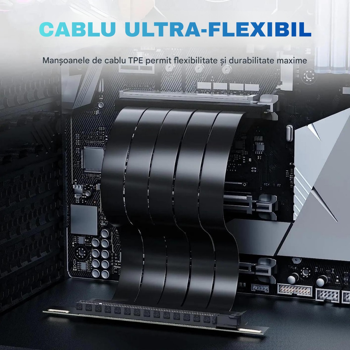 Dgpu Extender Cablu de montaj vertical pentru placa video, GPU Extender Riser Cable ...