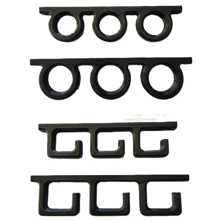 Suport perete/tavan pentru 6 lansete, suport undite/lansete pentru usi de garaj, printat 3D din PET-G negru, Dual Stax™®