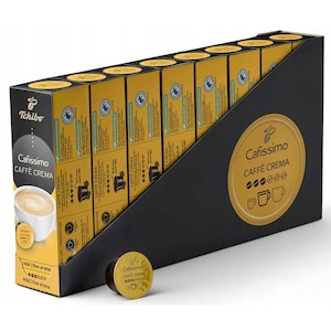 Capsule cafea Tchibo Cafissimo Caffe Crema Fine Aroma set 80 buc, 100% Arabica, intensitate 3/6