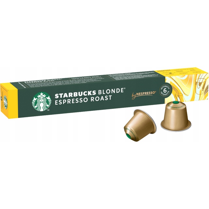 Cafea Starbucks Blonde Espresso, 10 capsule, 100% Arabica, 57g