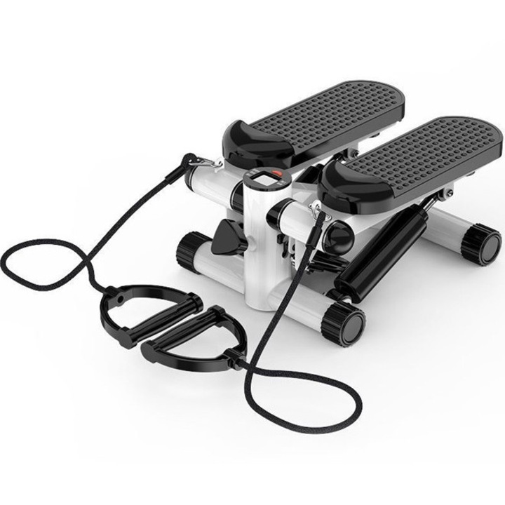Generikus Mini Stepper edzéshez, 150 kg teherbírás, ellenállási szalagokkal és LCD monitorral, 38x30x20CM, fekete