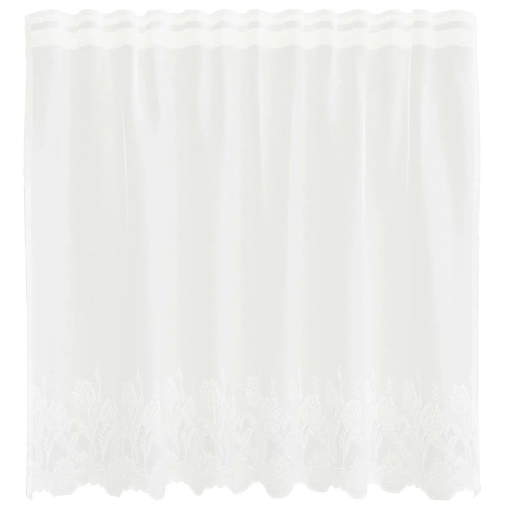 Cortina din Dantela cu perdele vidaXL, Alb 120 x 150 cm Poliester