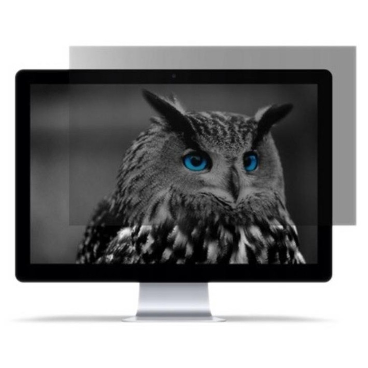 Filtru de confidentialitate Natec OWL 27" 16:9, anti-reflexie, montare usoara, ciemnoszary