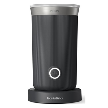 Carafa lapte Philips Baristina BAR311/60, lapte cald sau rece, 120ml , inclusiv pentru lapte pe baza de plante, strat neted antiaderent, spuma de lapte cremoasa, negru