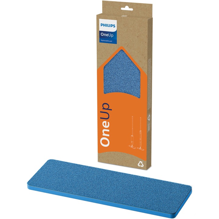 Laveta de schimb Philips OneUp XV1882/20 pentru pardoseli dure delicate si neabsorbante, uscare mai rapida, usor de indepartat, fara a atinge murdaria, lavabila si reutilizabila pana la 6 luni