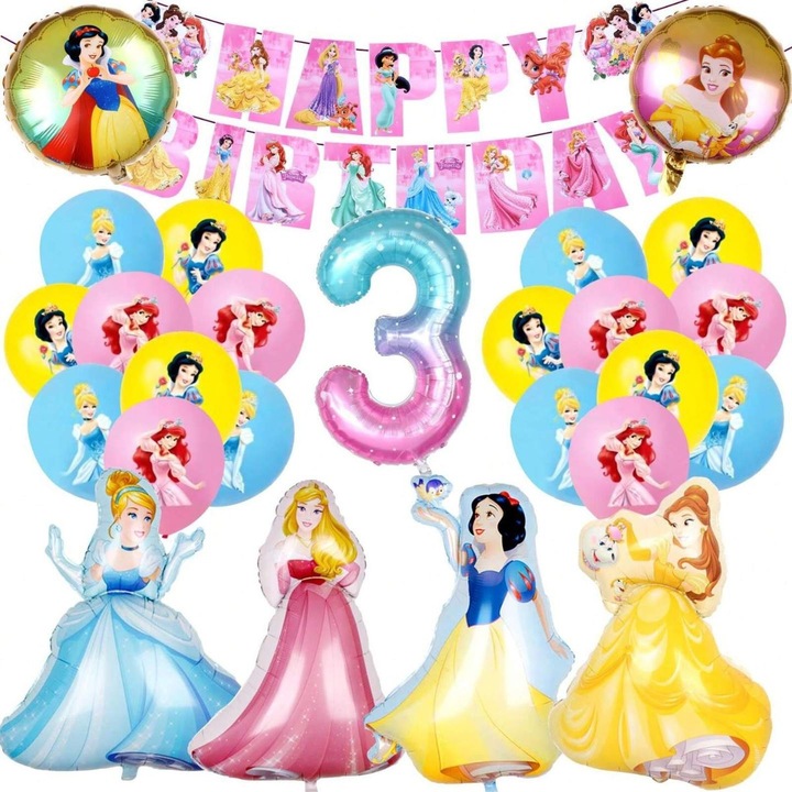 Комплект балони за парти на тема принцеса, номер 3