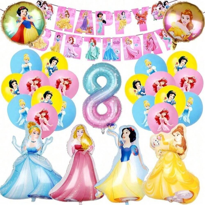 Комплект балони за парти с тема принцеса, номер 8