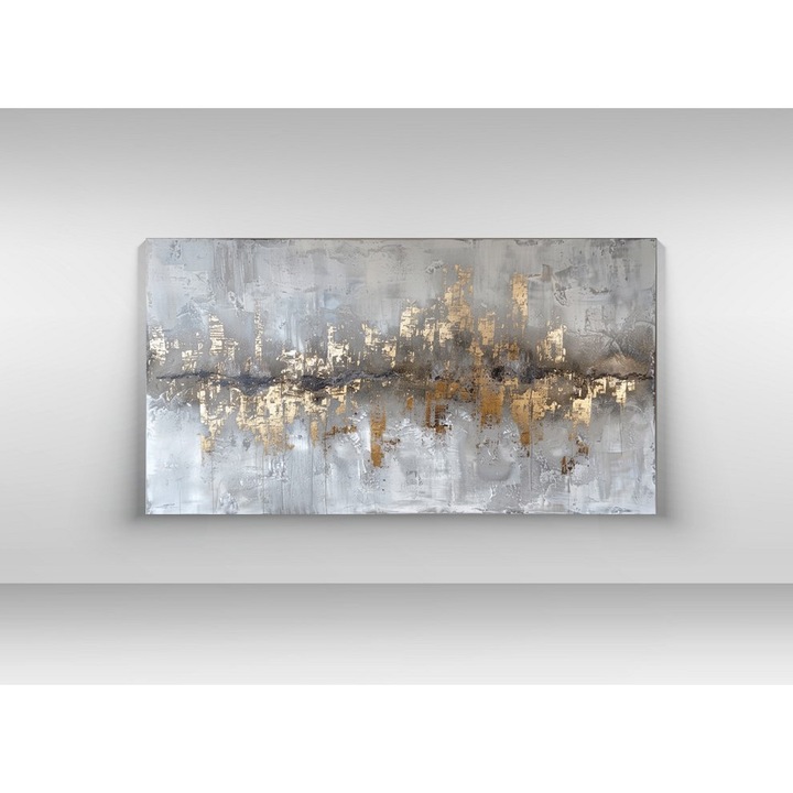 Tablou Canvas Premium, Canvas Luxury - Vibratii Aurii, Canvas pe Sasiu de Lemn, Lac Selectiv pe Detalii, Tablou 50x70cm