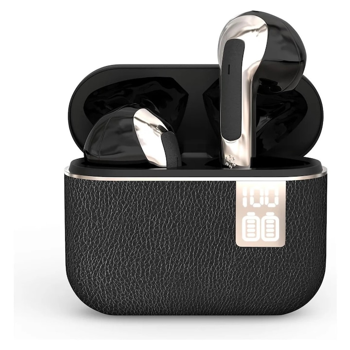 Vezeték nélküli gaming fülhallgató, in-ear, Bluetooth 5.4, true wireless, kihangosító mikrofon, alacsony késleltetésű játékmód, érintésvezérlés, LED kijelző, fekete